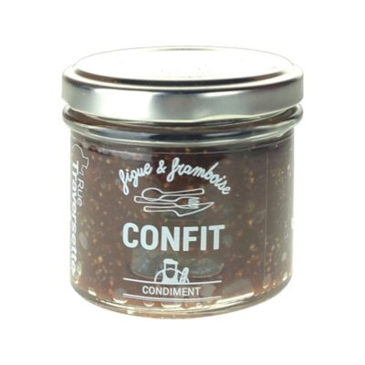 Les Indispensables Confit de Figue à la Framboise 120g, Rue Traversette